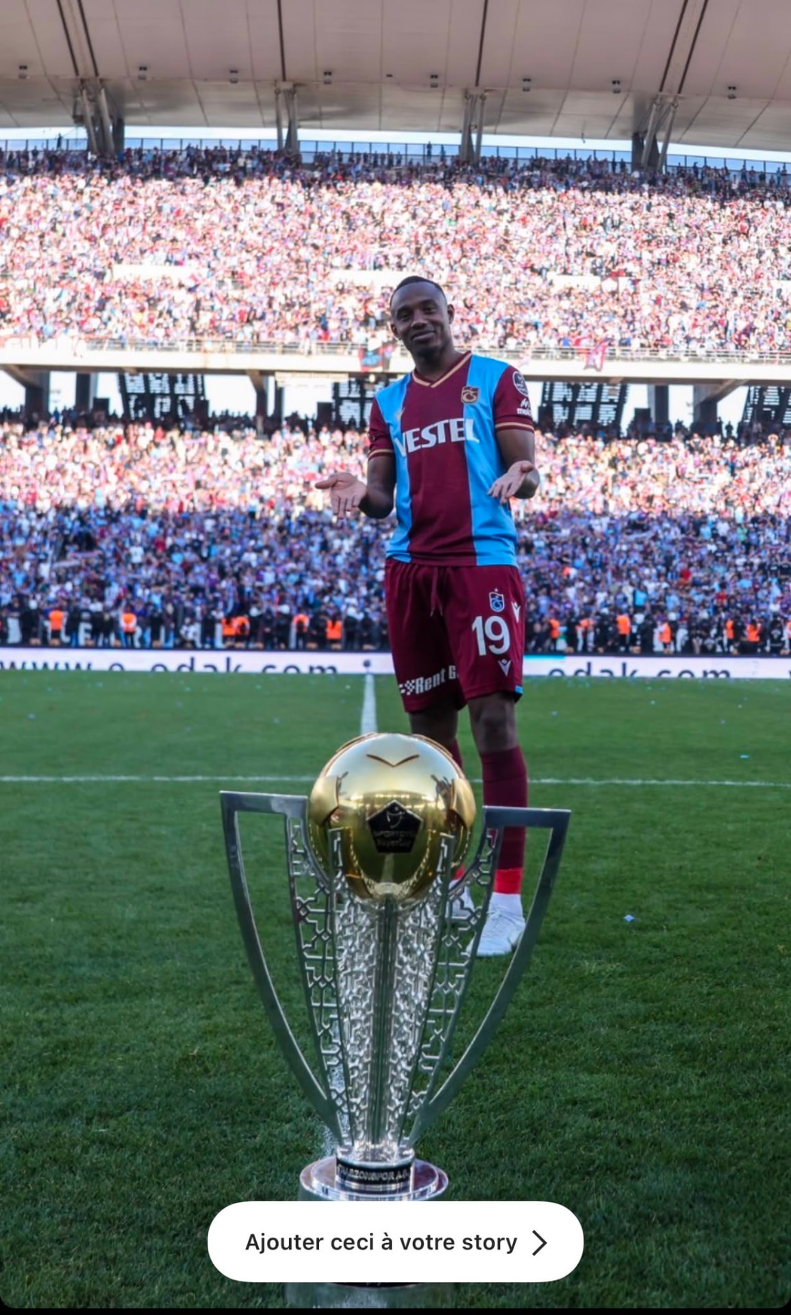 Champion de Turquie avec Trabzonspor